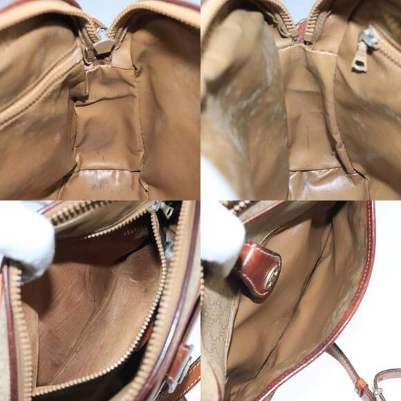 CELINE Macadam Canvas Shoulder Bag Beige - Picture 12 of 13